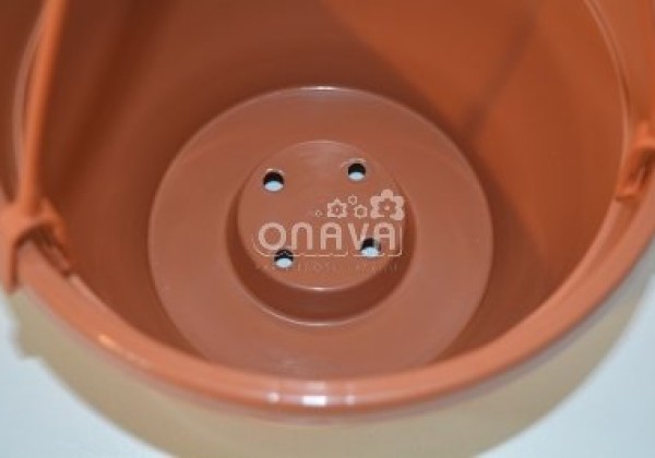 Iekarināmais pods Jacinta 21 cm, brūns (palete)