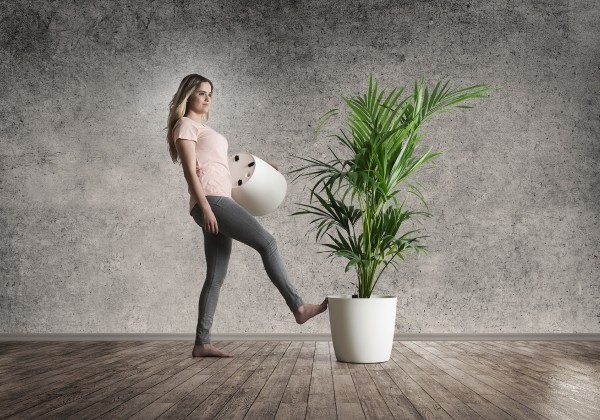 Dekoratīvais pods Ella 47 cm, balts