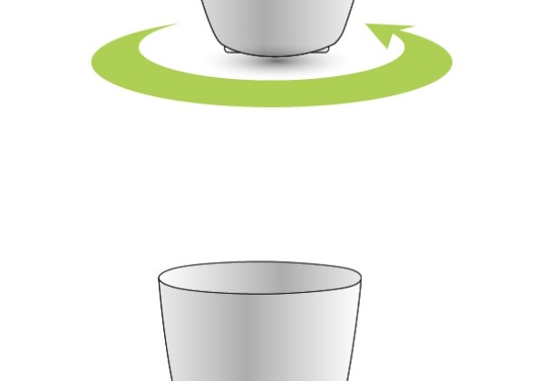 Dekoratīvais pods Ella 30 cm, pelēks