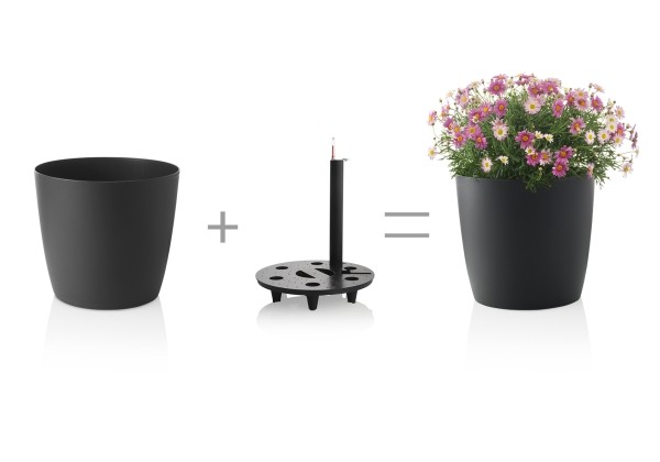 Dekoratīvais pods Ella 40 cm, pelēks
